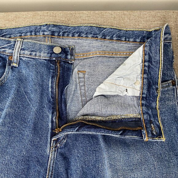 Levi's Premium 512 SLIM Taper Denim Jeans Men's 36 x 34 Mid Rise Blue - Picture 4 of 13